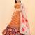 Kalamkari Print Satin  Lehenga Choli & Unstitched Blouse With Embroadery Work Dupatta