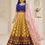 Kalamkari Print Satin  Lehenga Choli & Unstitched Blouse With Embroadery Work Dupatta