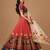 Kalamkari Print Satin  Lehenga Choli & Unstitched Blouse With Embroadery Work Dupatta