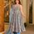 Multi color floral printed silk blend anarkali suit for women