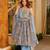 Multi color floral printed silk blend anarkali suit for women