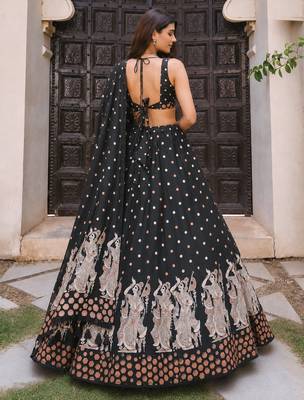 Navratri Garba Special Satin Silk Printed Lehenga Choli for Women with Matching Blouse and Dupatta Set 4