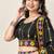 Navratri Garba Special Satin Silk Printed Lehenga Choli for Women with Matching Blouse and Dupatta Set