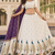 Cream Navratri Garba Special Cotton SemiStitched Lehenga choli