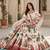 Cream Navratri Garba Special Cotton  Lehenga choli