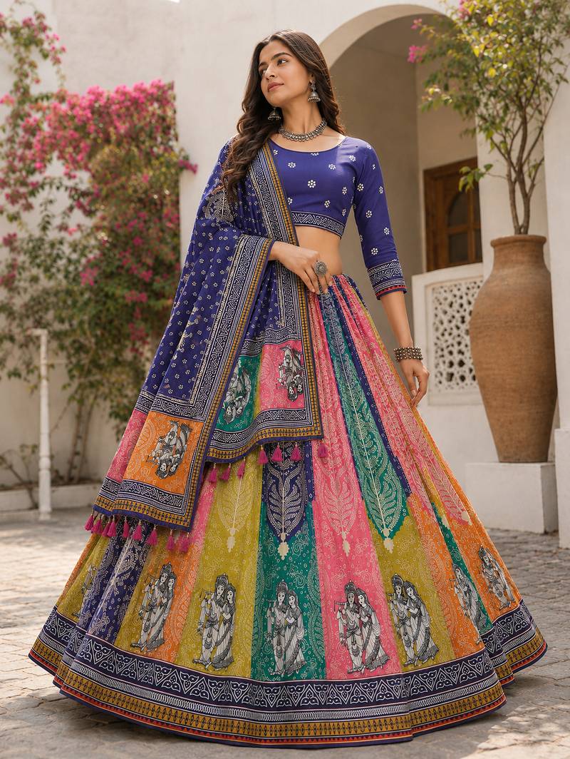 Navratri Garba Special Cotton  Lehenga choli