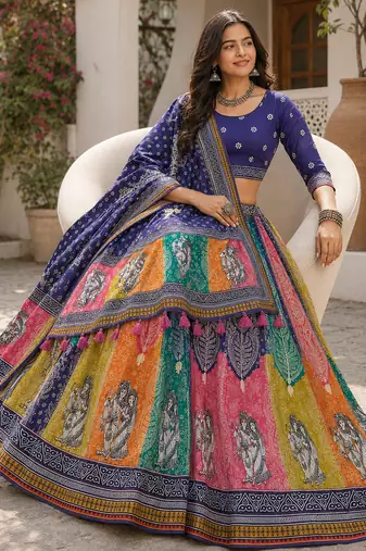Navratri Garba Special Cotton  Lehenga choli