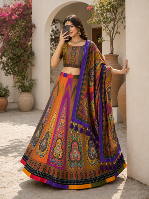 Navratri Garba Special Cotton  Lehenga choli 1