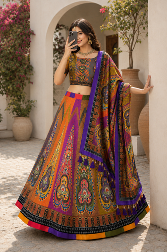Navratri Garba Special Cotton  Lehenga choli
