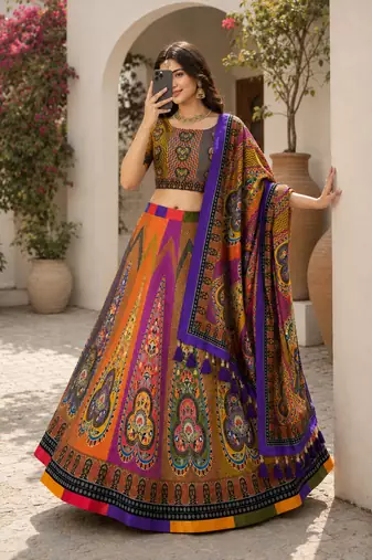 Navratri Garba Special Cotton  Lehenga choli