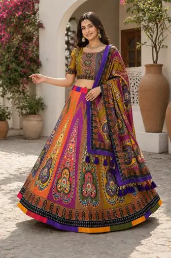 Navratri Garba Special Cotton  Lehenga choli