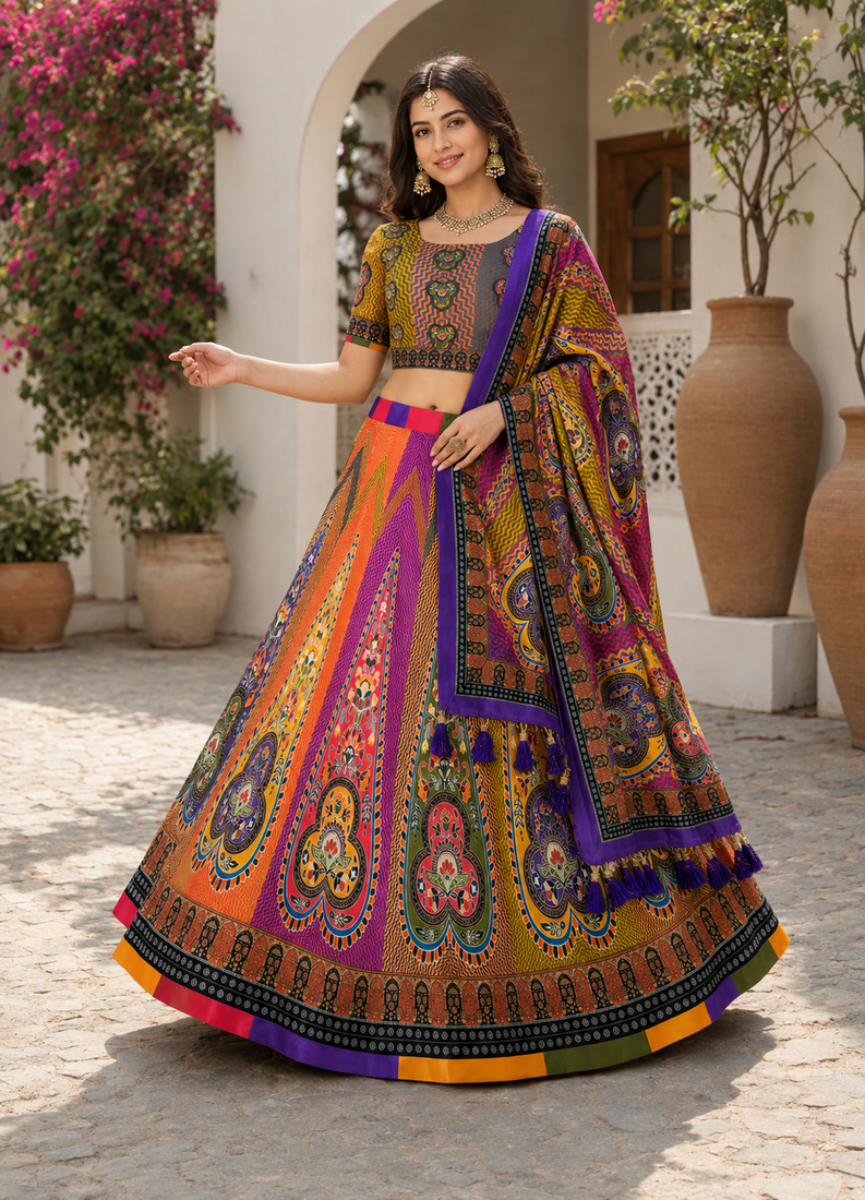 Navratri Garba Special Cotton  Lehenga choli