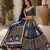 Blue Navratri Garba Special Cotton  Lehenga choli