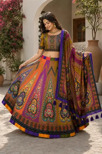 Navratri Garba Special Cotton  Lehenga choli