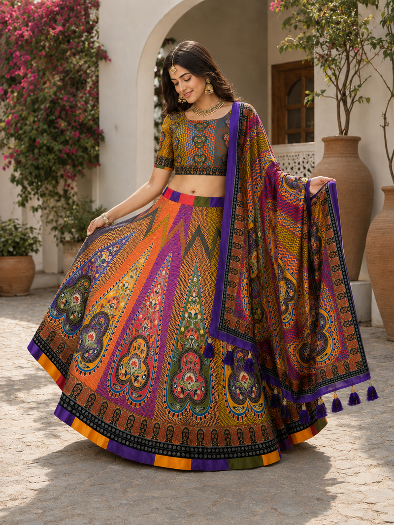 Navratri Garba Special Cotton  Lehenga choli