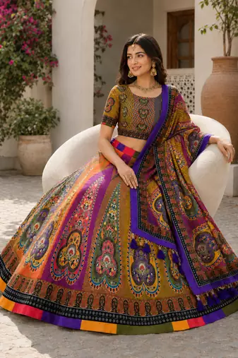 Navratri Garba Special Cotton  Lehenga choli