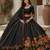 Black Navratri Garba Special Cotton  Lehenga choli
