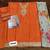 orange sequins silk blend salwar suit