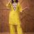 women's cotton blend embroidered kurta pant set