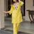 women's cotton blend embroidered kurta pant set