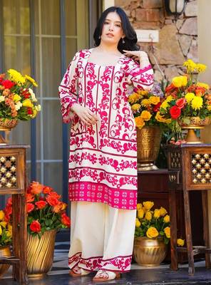 women's cotton blend printed kurta palazzo set 1