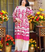 women's cotton blend printed kurta palazzo set