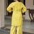 women's cotton blend embroidered kurta pant set