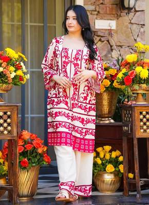 women's cotton blend printed kurta palazzo set 4