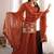 women's shimmer silk embroidered kurta palazzo with dupatta set