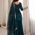 women's shimmer silk embroidered kurta palazzo with dupatta set