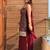 women's shimmer silk embroidered kurta palazzo with dupatta set
