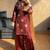 women's shimmer silk embroidered farshi salwar suit with dupatta set