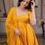 women's chanderi woven butta motiff anarkali kurta pant with dupatta set