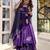 women's shimmer silk embroidered anarkali kurta palazzo with dupatta set