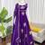 women's shimmer silk embroidered anarkali kurta palazzo with dupatta set