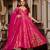 women's chanderi woven motiff anarkali kurta pant with dupatta set
