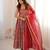 women's chanderi woven motiff anarkali kurta pant with dupatta set