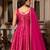 women's chanderi woven motiff anarkali kurta pant with dupatta set