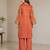 women's shimmer silk embroidered kurta palazzo set
