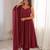women's chanderi woven butta motiff anarkali kurta pant with dupatta set