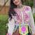 Designer Cotton Printed Lehenga Choli with Real Mirror Gota Lace & Kutchi Gamthi Work - full stitched free size 