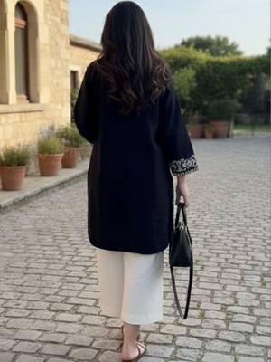 women's cotton blend embroidered kurta palazzo set 5