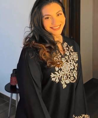 women's cotton blend embroidered kurta palazzo set 5