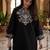 women's cotton blend embroidered kurta palazzo set