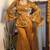 women's shimmer silk embroidered kurta palazzo set