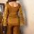 women's shimmer silk embroidered kurta palazzo set
