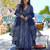 women's cotton blend printed angarkha kurta palazzo with dupatta set