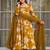 women's cotton blend printed anarkali kurta pant with dupatta set