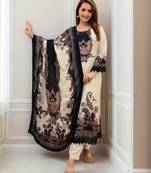 women's cotton blend printed kurta pant with dupatta set