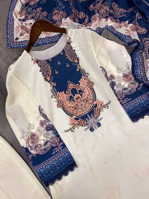 women's cotton blend printed kurta pant with dupatta set 5